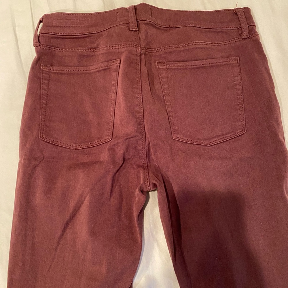 PACSUN maroon distressed jeggings